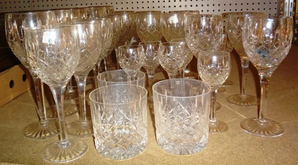 A quantity of Stuart crystal drinking glasses.