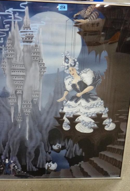 Nick Harding (contemporary), The Bride, mixed media, signed and dated 1980.