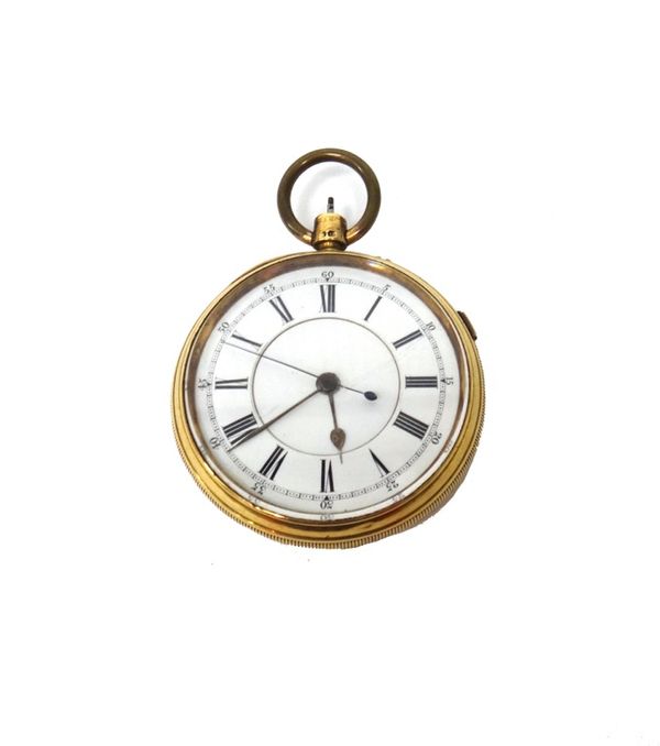 A gentleman's 18ct gold cased, openfaced pocket watch, the gilt lever movement detailed J.H. Mason 16 & 18 Sneinton Rd, Nottingham, 32068, 18ct gold i