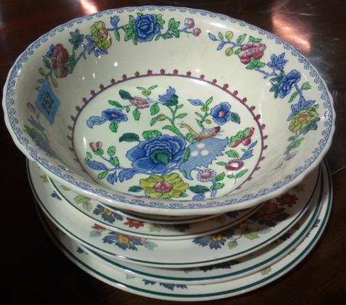 A 20th century Franciscan pottery dinner service, similar to the Indian tree pattern.