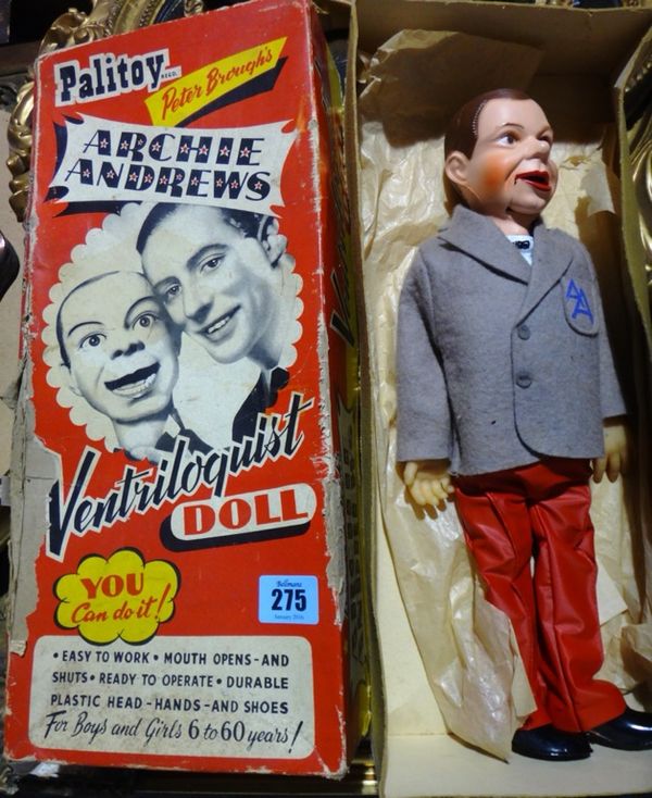 An early 20th century 'Archie Andrews' ventriloquist's doll.