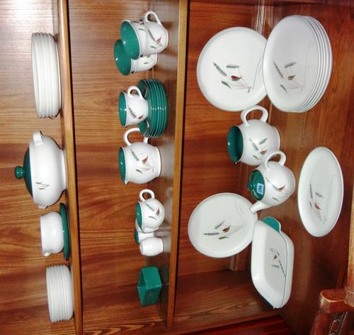 A Denby pottery dinner and tea service.