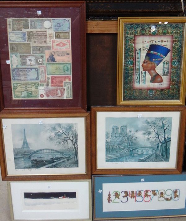A quantity of assorted 20th century pictures and prints.(qty)