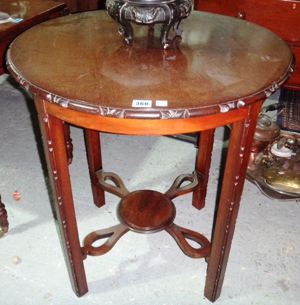A 19th century mahogany circular occasional table.