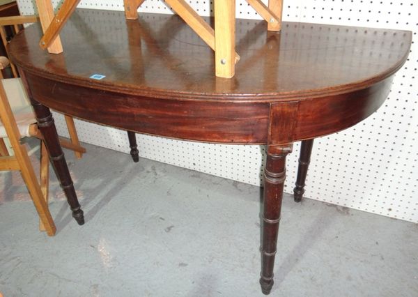A 19th century mahogany console table.