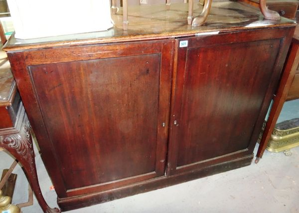 A 19th century mahogany two door side cupboard.