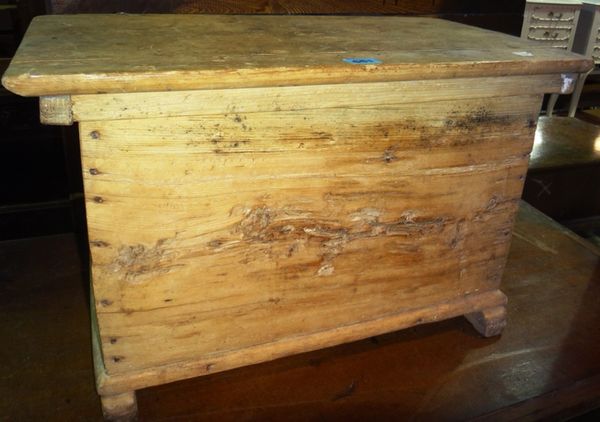 A 19th century pine coffer of small proportions.