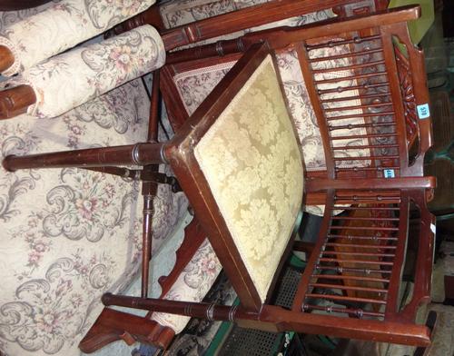 An Edwardian mahogany corner chair and a mahogany prie dieu.
