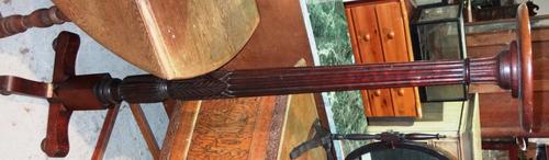 A 19th century mahogany jardiniere stand, a wine table and a toilet mirror.