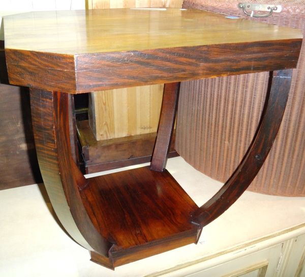 A 1930's and later rosewood Art Deco style occasional table, and a small Ercol occasional table.