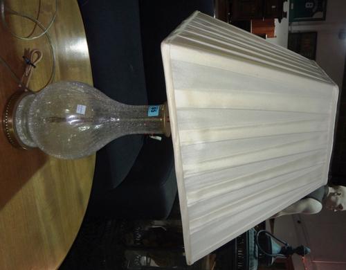A 20th century glass crackle effect lamp base.