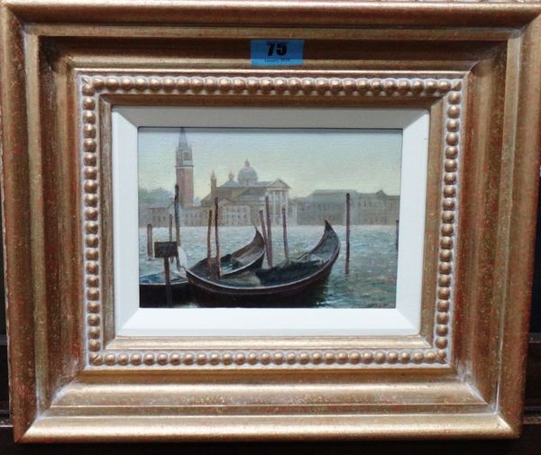 John Heseltine (contemporary), Venice, oil on canvas, indistinctly signed.
