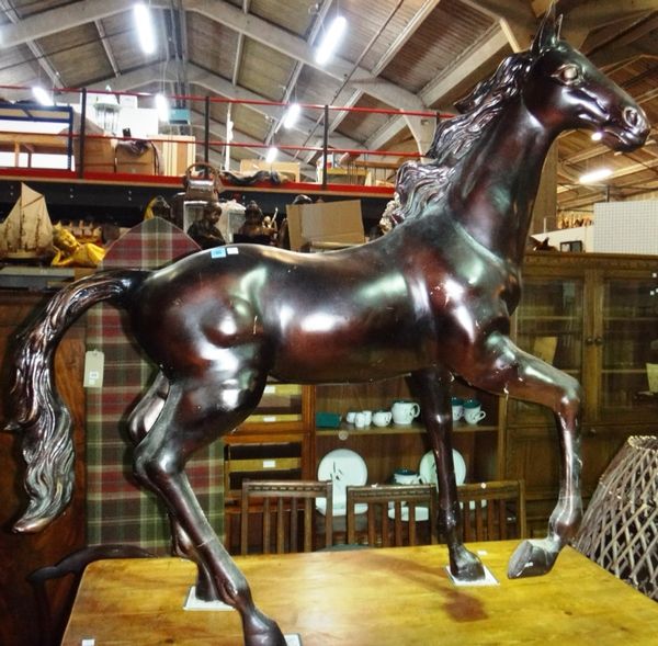 A 20th century spelter model of a foal.