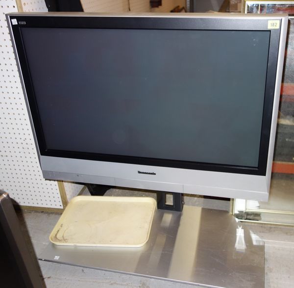 A Panasonic flat screen TV.