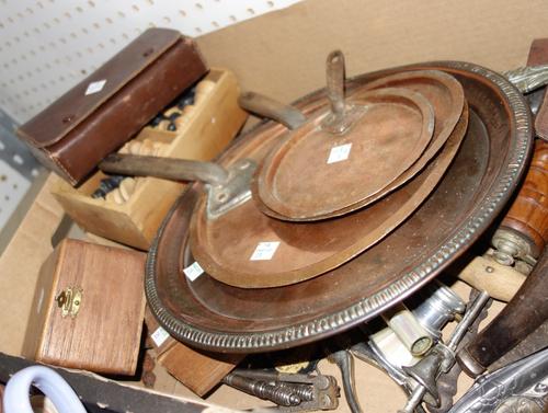 A quantity of collectables, including chess sets, gambling counters, pens, nutcrackers and sundry. (qty)