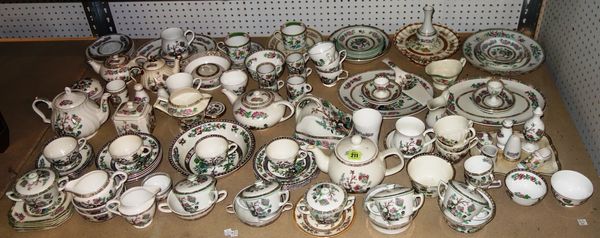 A large quantity of Indian Tree Pattern dinner and tea wares.