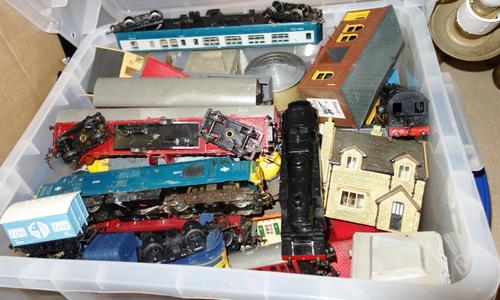 A quantity of 20th century Triang trains and tracks. (qty)