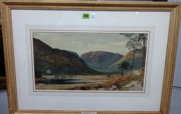 William Collingwood Smith (1815-1887), An extensive valley landscape, watercolour, 27cm x 50cm.