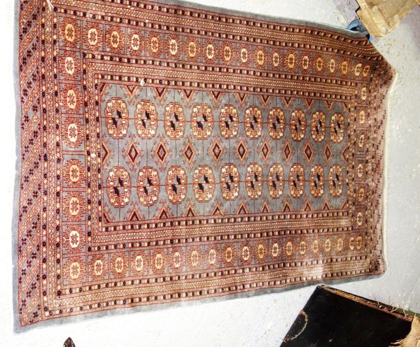 A blue ground Persian style rug, 97.5 cm x 148cm.