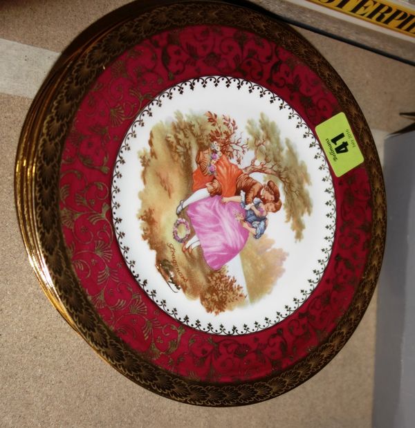 A quantity of 20th century Limoges porcelain, including plates, plaques and sundry. (qty)