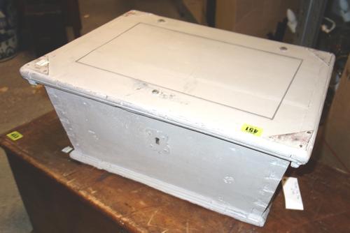 A 20th century grey painted box.