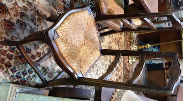 A set of six continental ladder back dining chairs (6).