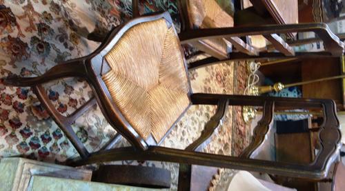 A set of six continental ladder back dining chairs (6).