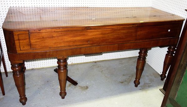 A 19th century mahogany framed square piano, 170cm wide. x 63.5cm deep x 74cm high.