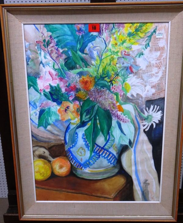 C. Bartley (20th century), Floral still life, watercolour, signed. (1)