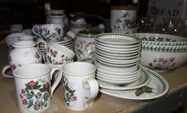 A large quantity of Portmeirion dinner and tea wares, mainly in the 'Botanic Garden' pattern. (qty)