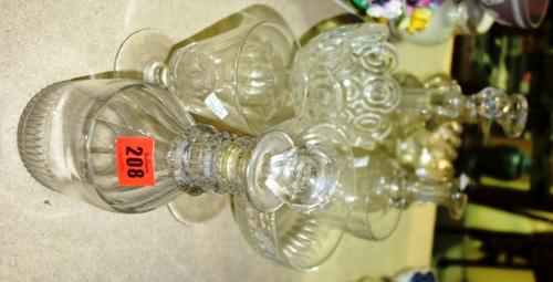 A group of 19th century and later glass, including decanters, bowls, glasses and sundry. (qty)