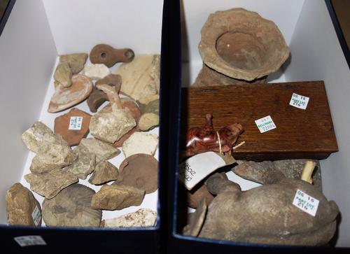 A group of pottery fragments, including Roman and later. (qty)
