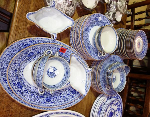 A Chinese blue and white part dinner service. (qty)