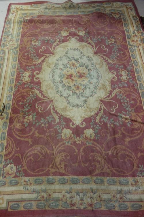 A machine made Aubusson design panel, 234 x 160 and a Hamadan rug, 200 x 87, (2).