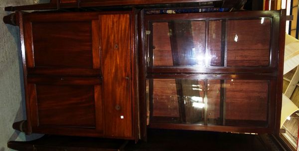 A 19th century mahogany glazed bookcase cabinet, 95cm wide.