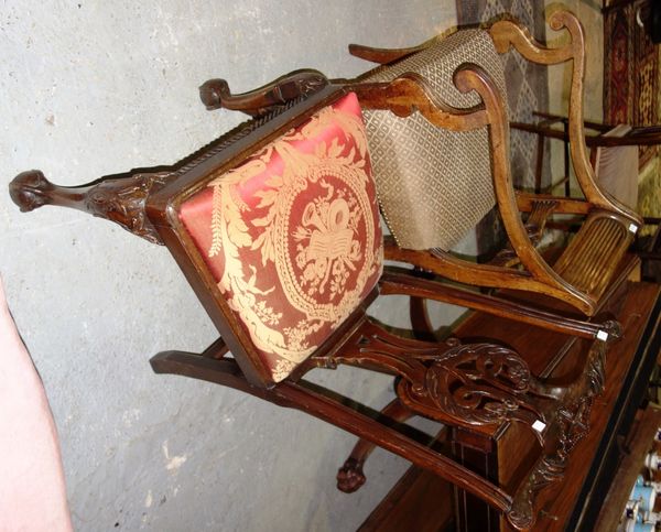 A Regency mahogany carver chair, together with an 18th century style dining chair. (2)