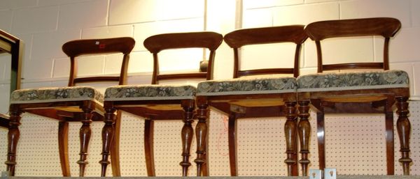 A set of four mahogany bar back dining chairs. (4)