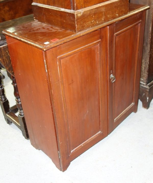 A 19th century mahogany two door side cabinet 78cm wide.