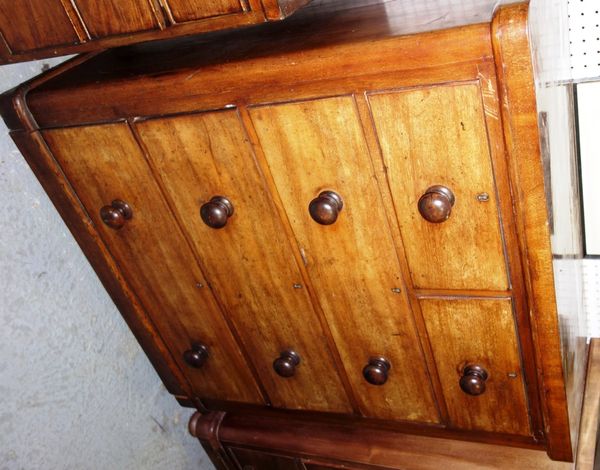 A 19th century mahogany chest of two short and three long drawers, 96cm wide.