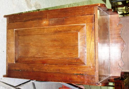 A 20th century oak bookcase with 3/4 galleried top and panelled door, 53cm wide.