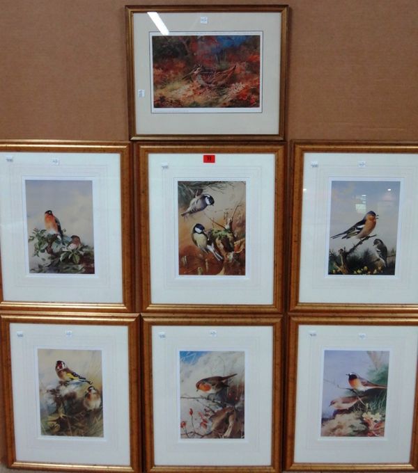 After Archibald Thorburn, Seven bird prints.(7)