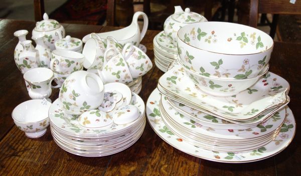 A large Wedgwood 'Wild Strawberry' pattern part dinner service. (qty)