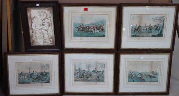 A group of twelve assorted pictures and prints, including hunting scenes after Henry Alken, and others   (12)