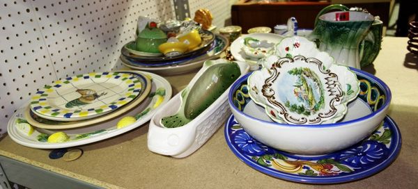 A quantity of 20th century ceramics, including Carltonware, Continental models, plates, bowls, jugs and sundry. (qty)