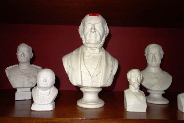 A large quantity of 19th century and later Parian style busts, to include carved marble examples. (qty)