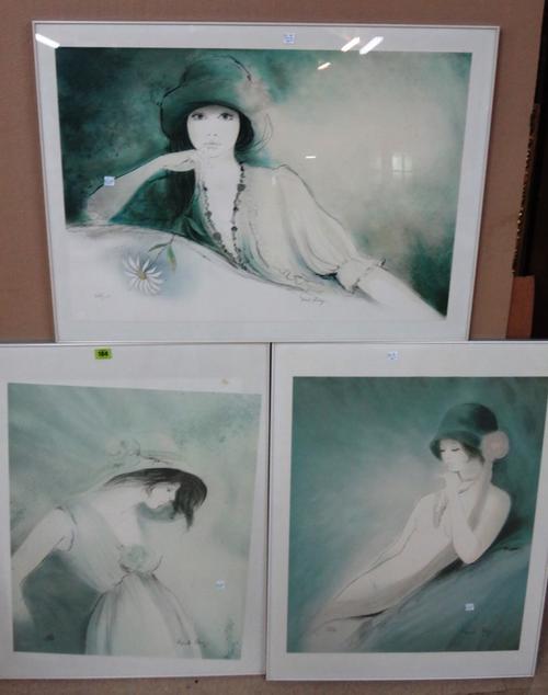Bernard Charoy (b.1931), Studies of ladies, three lithographs, all signed and numbered.(3)