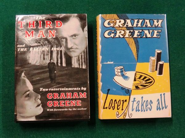 GREENE (Graham)  The Third Man and the Fallen Idol.  First Edition.  d/wrapper. 1950;  GREENE (Graham)  Loser Takes All.  First Edition.  d/wrapper. 1