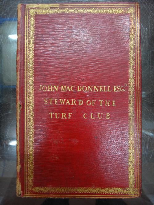 HUNTER (R.)  The Racing Calendar, for the Year 1826  . . .  contemp. gilt-decorated red morocco, marbled e/ps., g.e. Dublin, 1827.  *  gilt-lettered o