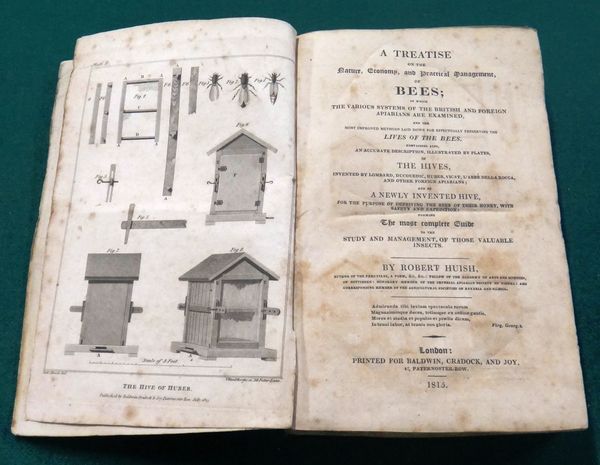 HUISH (R.)  A Treatise on the Nature, Economy, and Practical Management of Bees  . . .  First Edition. 6 plates (1 folded); original boards. 1815.