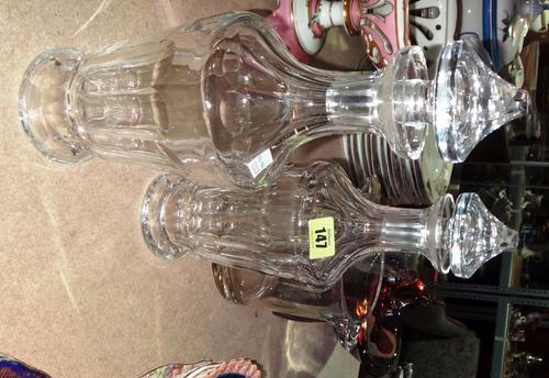 A quantity of glass including a pair of decanters, an ice bucket, Studio glasses, a bowl and sundry.